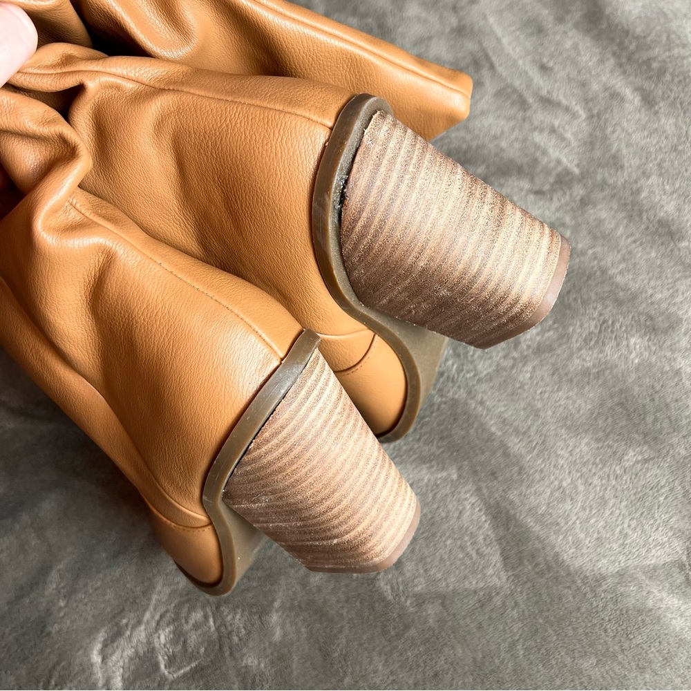 Sz 10 | NWOT Dolce Vita 'Numbra' Light Brown Slouchy Tall Knee High Heel Boots - Picture 8 of 17